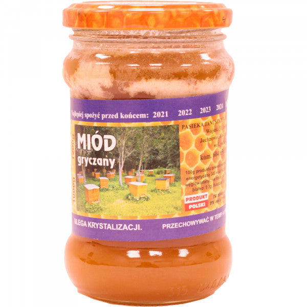 Miód pasieka Januszkiewicz gryczany 400g