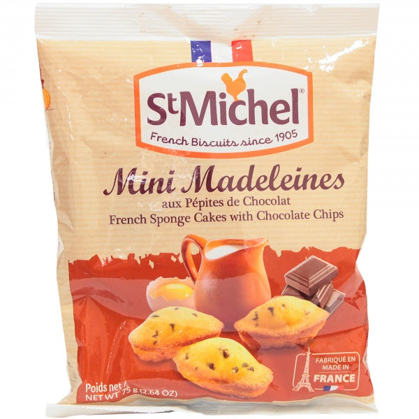 Mini babeczki Madeleines z kawałkami czekolady