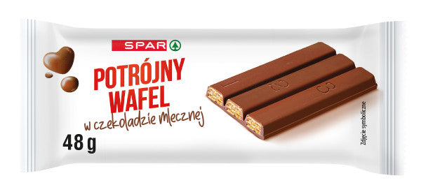 Potrójny wafel Spar w czekoladzie mlecznej