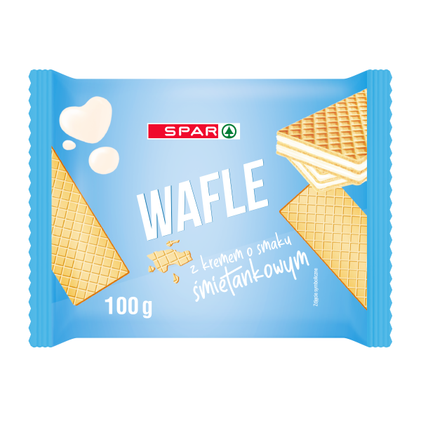 Wafle Spar z kremem smak śmietankowy