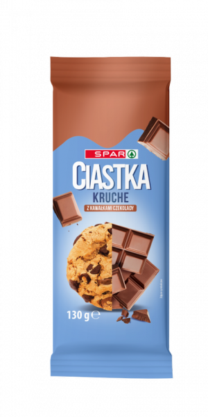 Ciastka Spar kruche z kawałkami czekolady