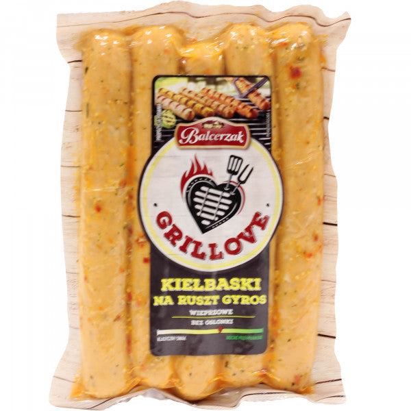 Kiełbaski Balcerzak białe na ruszt gyros