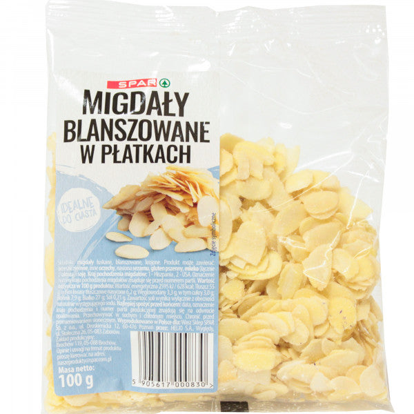 Migdały Spar płatki blanszowane.