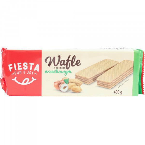 Wafle Fiesta z kremem orzechowym