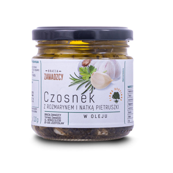 Czosnek Bracia Zawadzcy z rozmarynem i pietruszką słoik