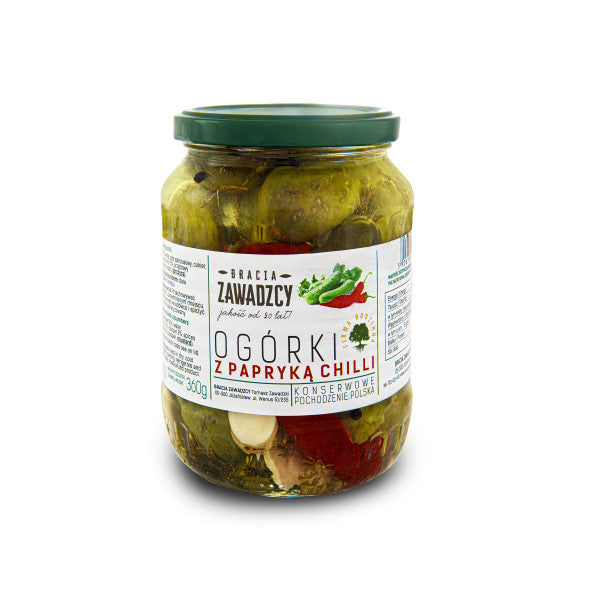 Ogórki Bracia Zawadzcy konserwowe z papryką chili
