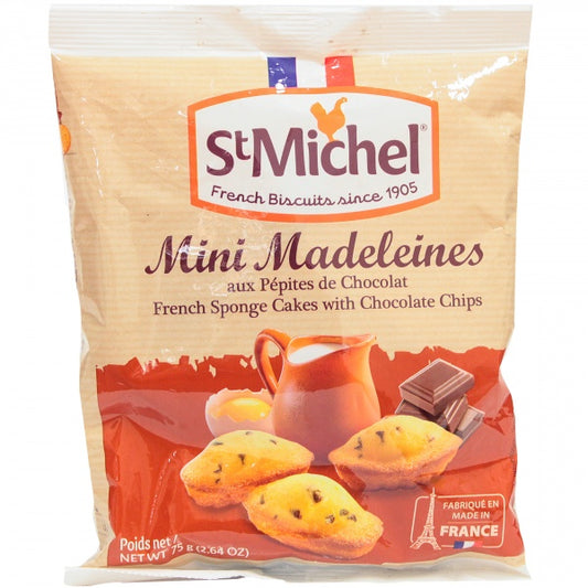 Mini babeczki Madeleines z kawałkami czekolady