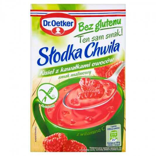 Dr. Oetker Słodka Chwila Kisiel z kawałkami owoców malina & miód 31,5 g