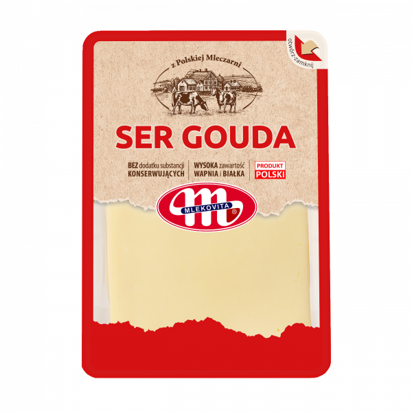 Mlekovita Ser Gouda dojrzewający plastry 500g