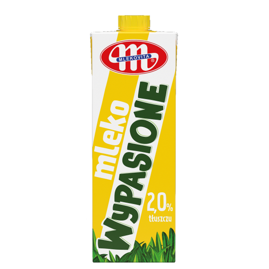 Mlekovita Mleko UHT 2% tłuszczu Wypasione 1l