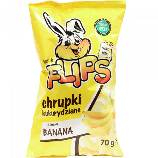 Chrupki Flips kukurydziane smak bananowy