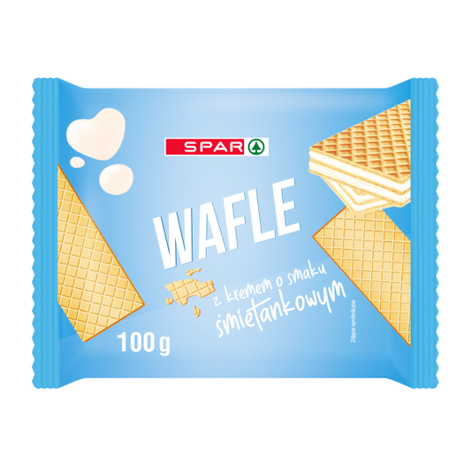Wafle Spar z kremem smak śmietankowy
