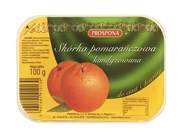 SKÓRKA POMARAŃCZOWA KANDYZOWANA 100G