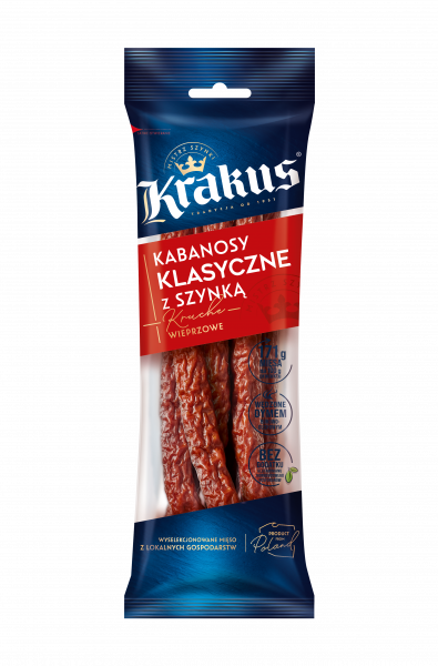 Krakus Kabanosy klasyczne z szynką 150 g