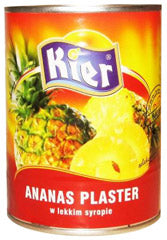 Ananas plastry w lekkim syropie