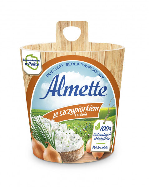 Almette Puszysty serek twarogowy ze szczypiorkiem i cebulą 150 g