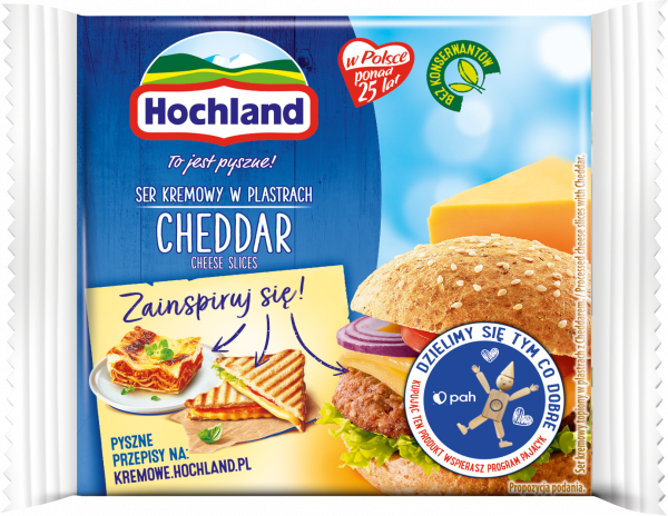 Hochland Ser kremowy w plastrach cheddar 130 g
