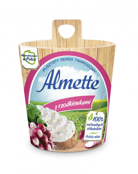 Almette Puszysty serek twarogowy z rzodkiewkami 150 g