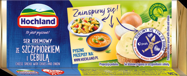 Hochland Ser kremowy ze szczypiorkiem i cebulą 90 g