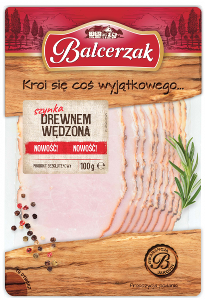 Szynka Balcerzak drewnem wędzona