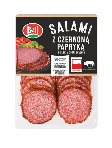 Salami Bell z czerwoną papryką plastry
