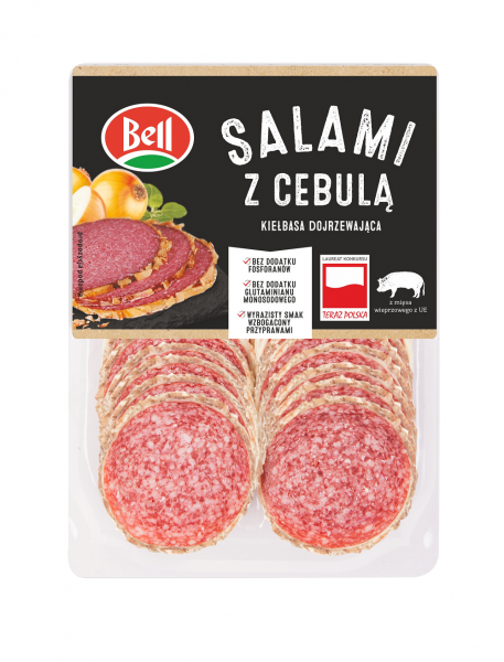 Salami Bell z cebulą plastry