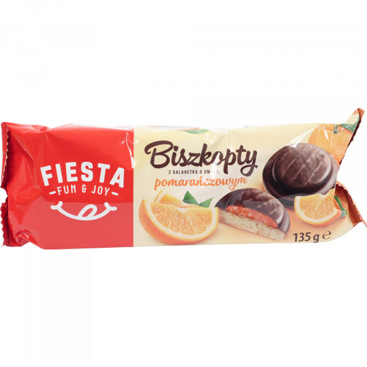 Biszkopty Fiesta z galaretką pomarańczową