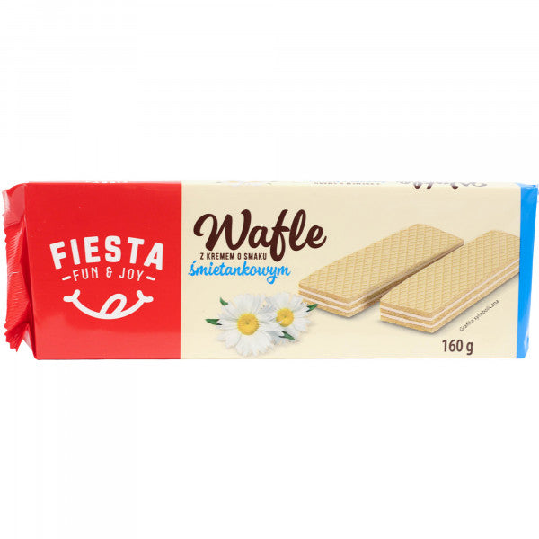 Wafle Fiesta z kremem śmietankowym