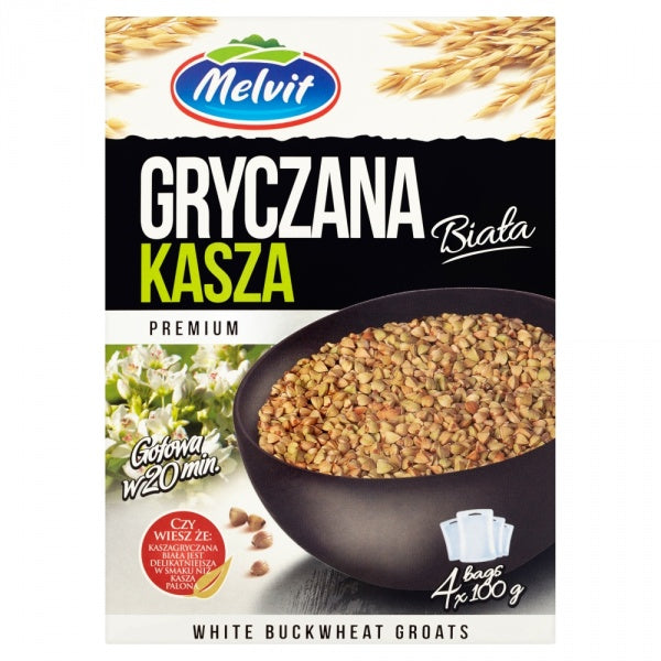 Melvit Kasza gryczana biała 4x100g