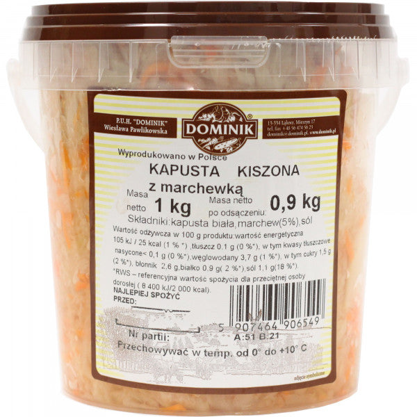KAPUSTA KISZONA Z MARCHEWKĄ POLSKA 900G DOMINIK