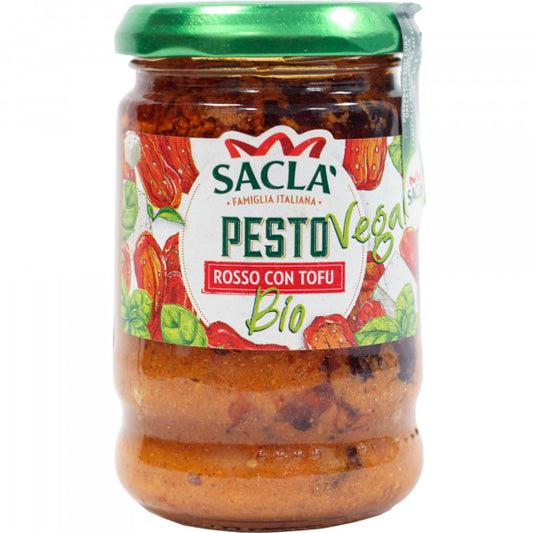 Pesto sacla rosso bio wegański z tofu 190g słoik