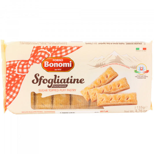 Ciastka bonomi sfogliatine posypane cukrem
