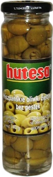 Oliwki Hutesa zielone hiszpańskie bez pestek słoik