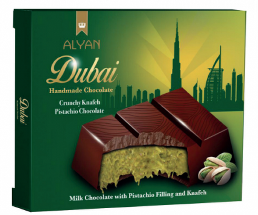 Czekolada Alyan mleczna nadzienie pistacjowe z kunafą