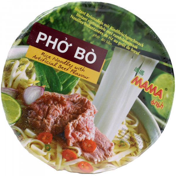 Zupa Nudle Mama Pho bo smak wołowiny z makaronem ryż miska
