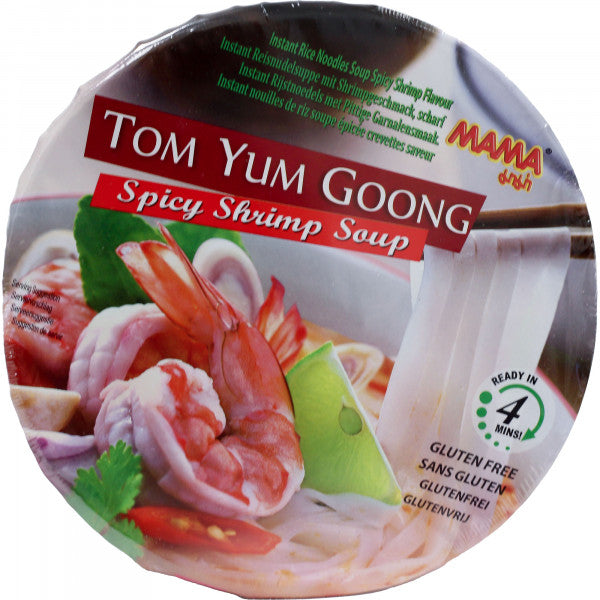 Zupa Nudle Mama Tom Yum smak krewetek z makaronem ryż miska